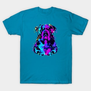 Mastiff Dog Colorful Art Print T-Shirt